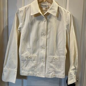 Casual Corner Cream Collared Jacket